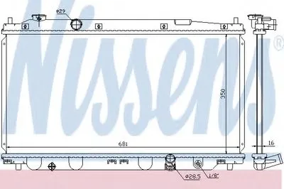 Радиатор, охлаждение двигателя NISSENS купить