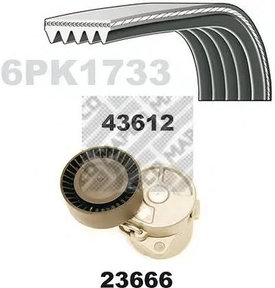 Поликлиновой ременный комплект MAPCO купить