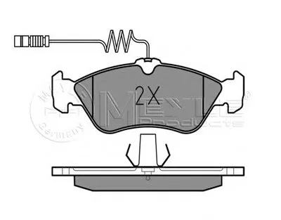 Комплект тормозных колодок, дисковый тормоз MEYLE купить