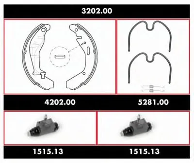 Комплект тормозов, барабанный тормозной механизм Precision Kit ROADHOUSE купить
