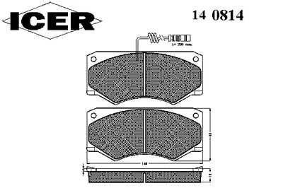 Комплект тормозных колодок, дисковый тормоз ICER купить