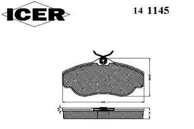 Комплект тормозных колодок, дисковый тормоз ICER купить