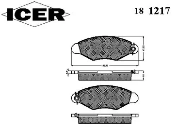 Комплект тормозных колодок, дисковый тормоз ICER купить