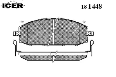 Комплект тормозных колодок, дисковый тормоз ICER купить