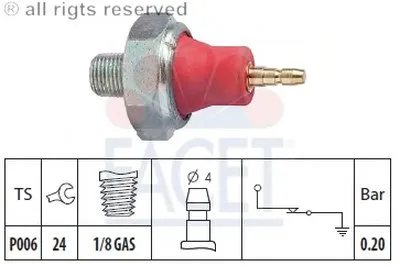 Выключатель с гидропроводом FACET купить