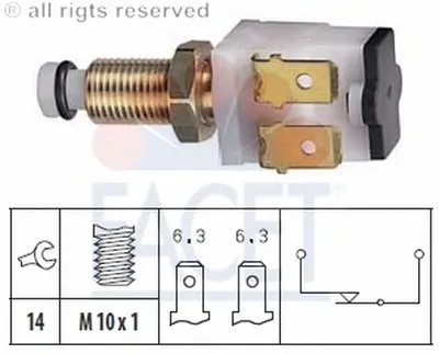 Выключатель фонаря сигнала торможения FACET купить