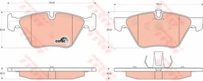 Комплект тормозных колодок, дисковый тормоз COTEC TRW купить