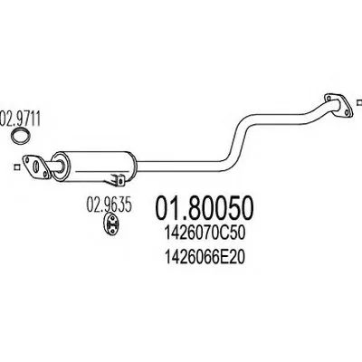 Средний глушитель выхлопных газов MTS купить