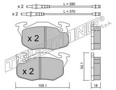 Комплект тормозных колодок, дисковый тормоз TRUSTING купить