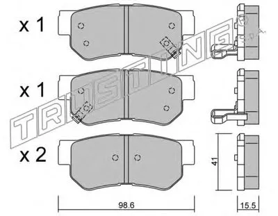 Комплект тормозных колодок, дисковый тормоз TRUSTING купить