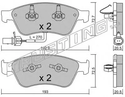 Комплект тормозных колодок, дисковый тормоз TRUSTING купить