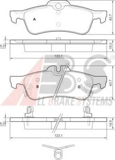 Комплект тормозных колодок, дисковый тормоз A.B.S. купить
