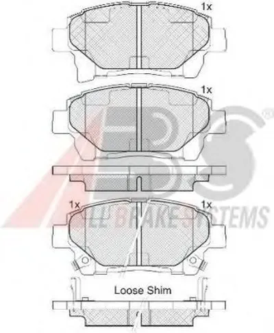 Комплект тормозных колодок, дисковый тормоз A.B.S. купить