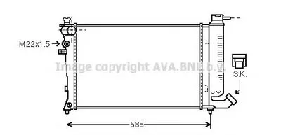 Радиатор, охлаждение двигателя AVA QUALITY COOLING купить