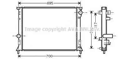 Радиатор, охлаждение двигателя AVA QUALITY COOLING купить