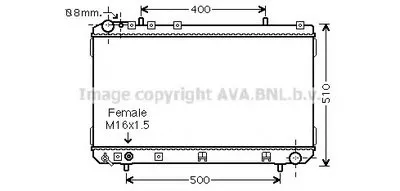 Радиатор, охлаждение двигателя AVA QUALITY COOLING купить
