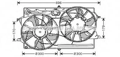 Вентилятор, охлаждение двигателя AVA QUALITY COOLING купить