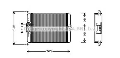 Теплообменник, отопление салона AVA QUALITY COOLING купить
