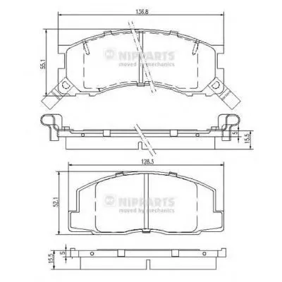 Комплект тормозных колодок, дисковый тормоз NIPPARTS купить