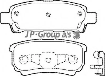 Комплект тормозных колодок, дисковый тормоз QH JP GROUP купить