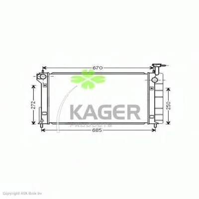 Радиатор, охлаждение двигателя KAGER купить