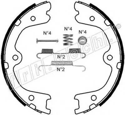Комплект тормозных колодок, стояночная тормозная система fri.tech. купить