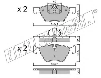 Комплект тормозных колодок, дисковый тормоз fri.tech. купить