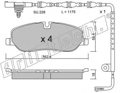 Комплект тормозных колодок, дисковый тормоз fri.tech. купить