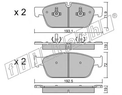 Комплект тормозных колодок, дисковый тормоз fri.tech. купить
