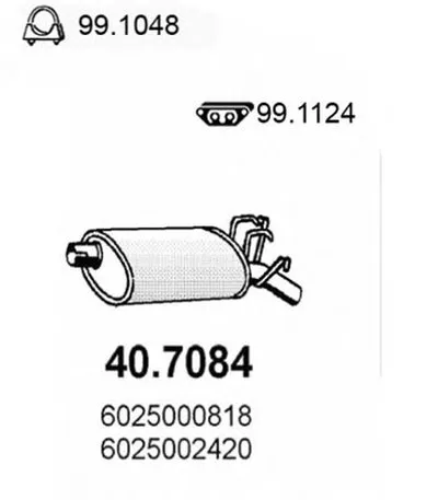 Глушитель выхлопных газов конечный ASSO купить