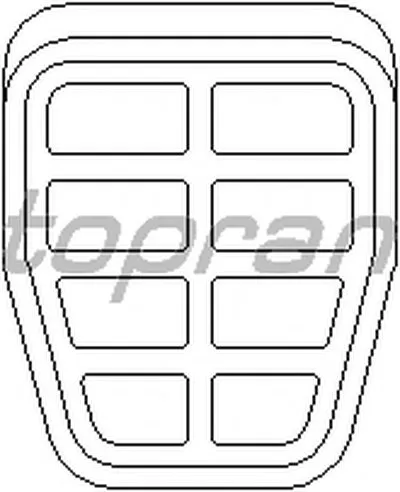 Педальные накладка, педаль тормоз TOPRAN купить