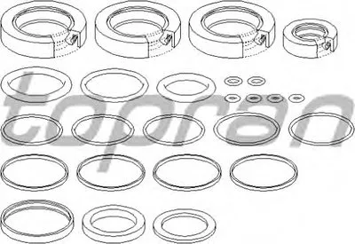 Комплект прокладок, рулевой механизм TOPRAN купить