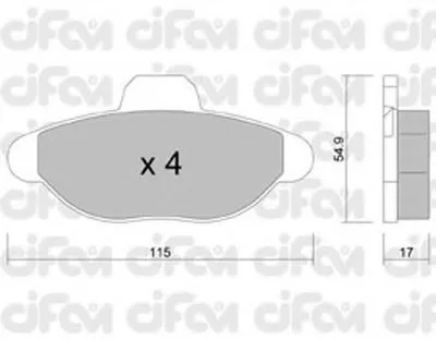 Комплект тормозных колодок, дисковый тормоз CIFAM купить