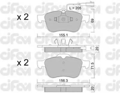 Комплект тормозных колодок, дисковый тормоз CIFAM купить