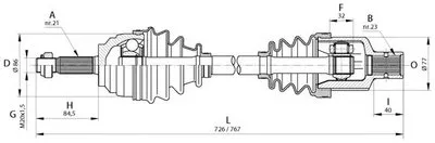Приводной вал SPIN OPEN PARTS купить