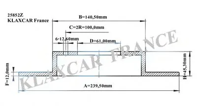 Тормозной диск KLAXCAR FRANCE купить
