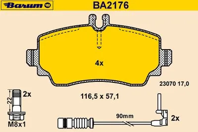 Комплект тормозных колодок, дисковый тормоз BARUM купить