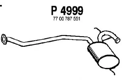 Средний глушитель выхлопных газов FENNO купить