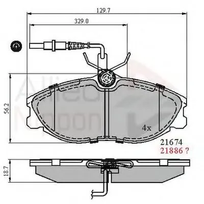 Комплект тормозных колодок, дисковый тормоз ANL Braking COMLINE купить