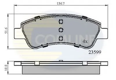 Комплект тормозных колодок, дисковый тормоз Comline COMLINE купить