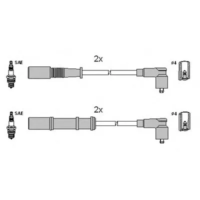Комплект проводов зажигания Hueco HITACHI купить