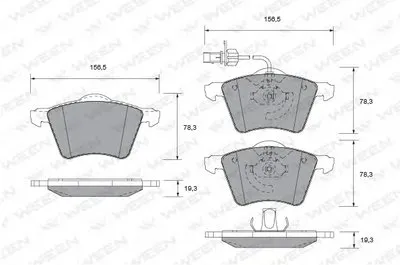 Комплект тормозных колодок, дисковый тормоз WEEN купить