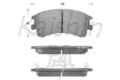 Комплект тормозных колодок, дисковый тормоз KAISHIN купить