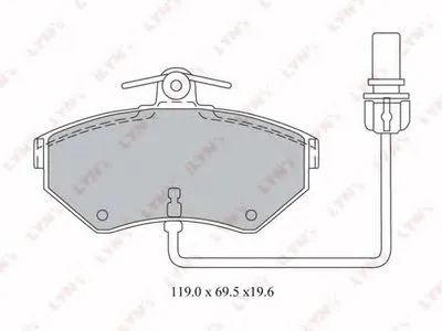 Комплект тормозных колодок, дисковый тормоз LYNXauto купить