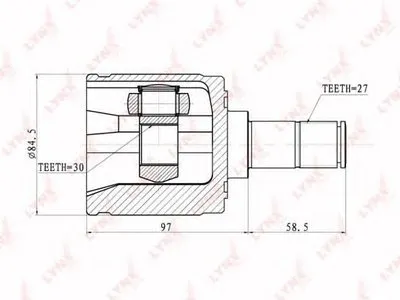 Шарнирный комплект, приводной вал LYNXauto купить