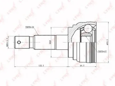 Шарнирный комплект, приводной вал LYNXauto купить