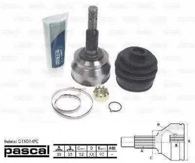 Шарнир, приводной вал PASCAL купить