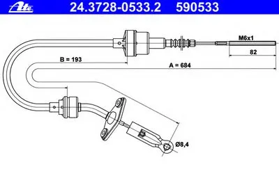 Тросик сцепления ATE купить