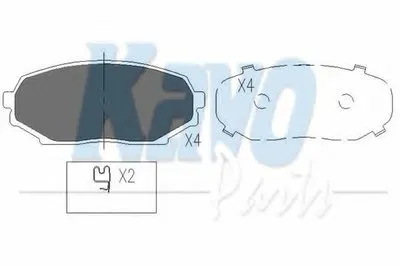 Комплект тормозных колодок, дисковый тормоз KAVO PARTS купить