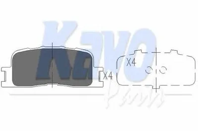 Комплект тормозных колодок, дисковый тормоз KAVO PARTS купить